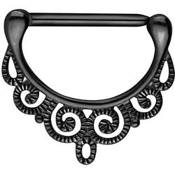 Chirurgenstahl Nippelpiercing Clicker ORIENTALISCHES DESIGN