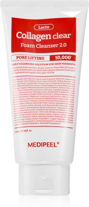 MEDIPEEL+ Red Lacto Collagen Clear Foam Cleanser 2.0 deep-cleansing mousse to restore skin firmness 300 ml
