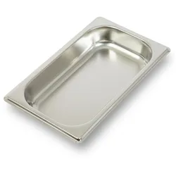 VERTES GN Behälter 1/4 Gastro Norm (Edelstahl, 40mm Tief ohne Deckel, Hygienisch, Rostfrei, Kratzfest, Temperaturbeständig von -40° bis +300°C)