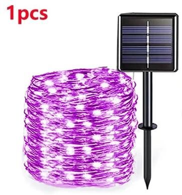 Uplift Picks 42M 400 LED Solar Fairy String Lights For Outdoor Garden Decor purple (1 Pc) 42 M 400 Led