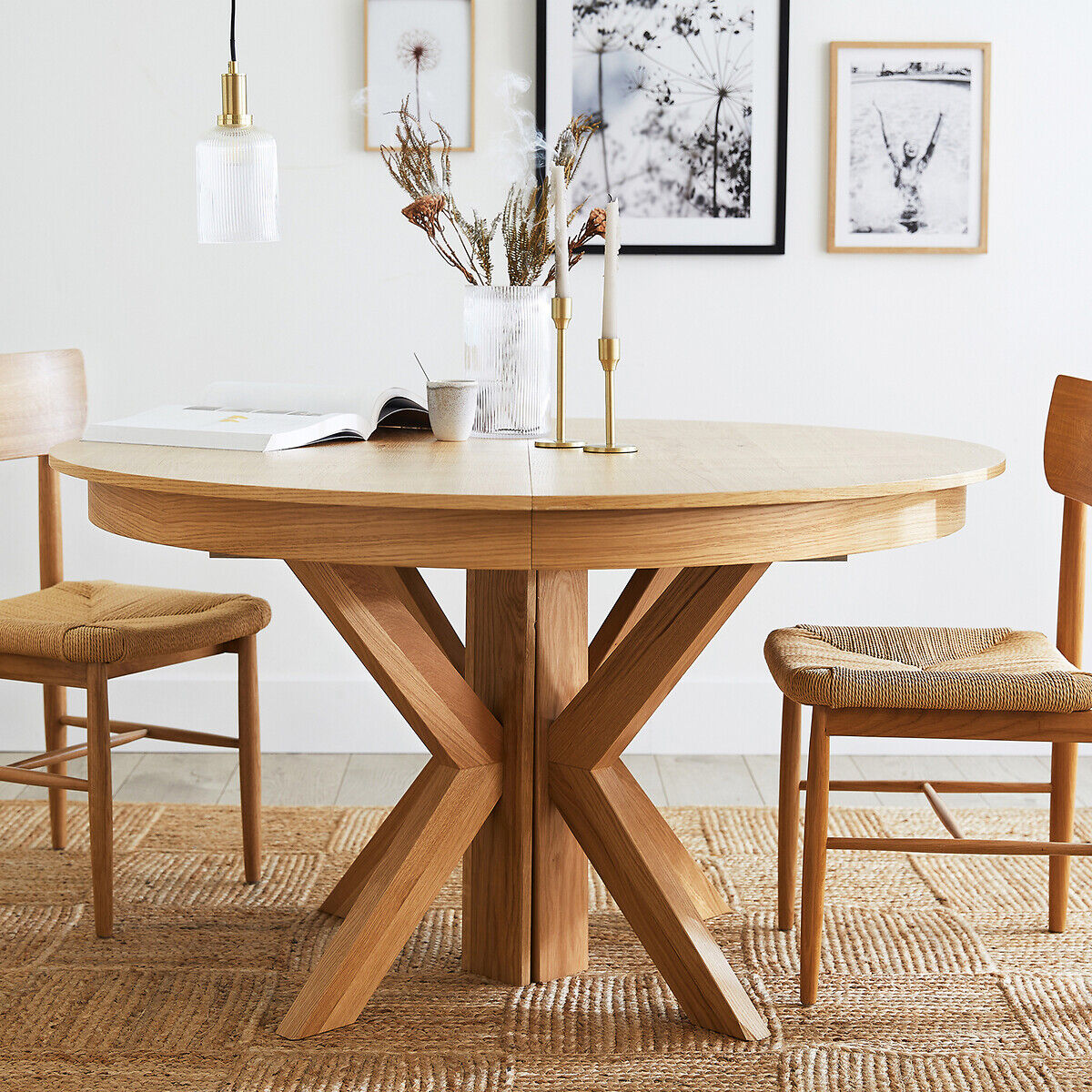 LA REDOUTE INTERIEURS Suspension laiton et verre strié Ø10,9 cm, Bogota