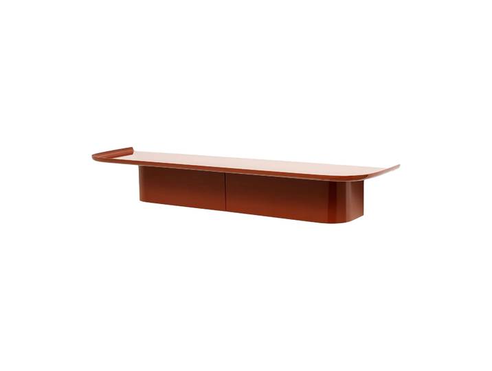 HAY Korpus 7 hooks Wandregal L Brick red