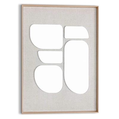 Wandbild REINDERS "Organic Blocks", beige (farbe bild(er): beige), B:50cm H:70cm T:3cm, Bilder, Wohnzimmer - Beige - MDF - Abstrakt - 50x70 cm
