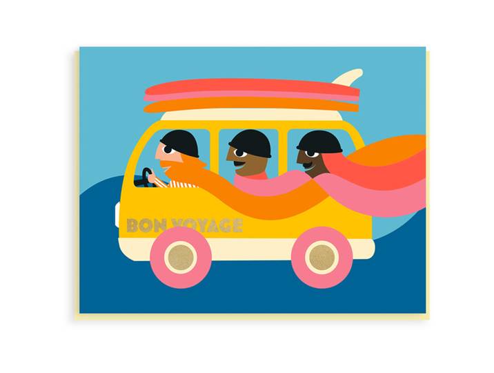 Grusskarte Bureau Alice Surf Bus - Farbe: diverse - Material: Papier - 135