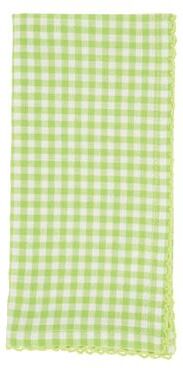 Saro Lifestyle "Gingham Design Dinner Napkins (Set of 4) - 18""x18"""
