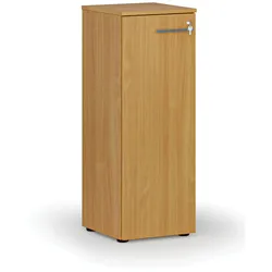Niedriger Büroschrank mit Tür PRIMO WOOD, 400 x 420 x 1087 mm, Buche