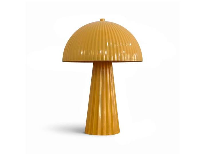 Lampe en métal strié safran