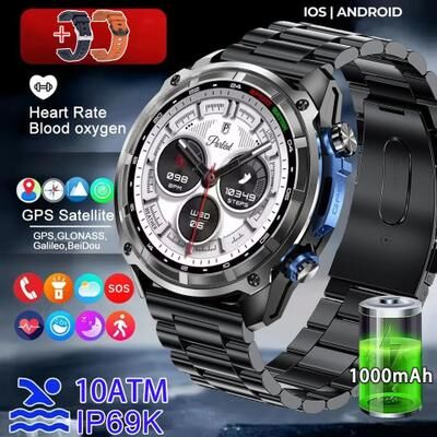 Inspire Select 2026 GPS Offline Map Smart Watch AMOLED Military Waterproof Fitness Tracker With Bluetooth Call black Steel 2a gps Offline Map