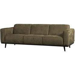 Sofa Statement aus Struktursamt, modern und bequem, dunkelgrün Bonsai, 230 cm breit