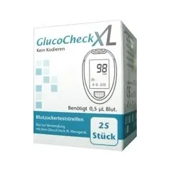 GLUCO CHECK XL Blutzuckerteststreifen 25 St Teststreifen