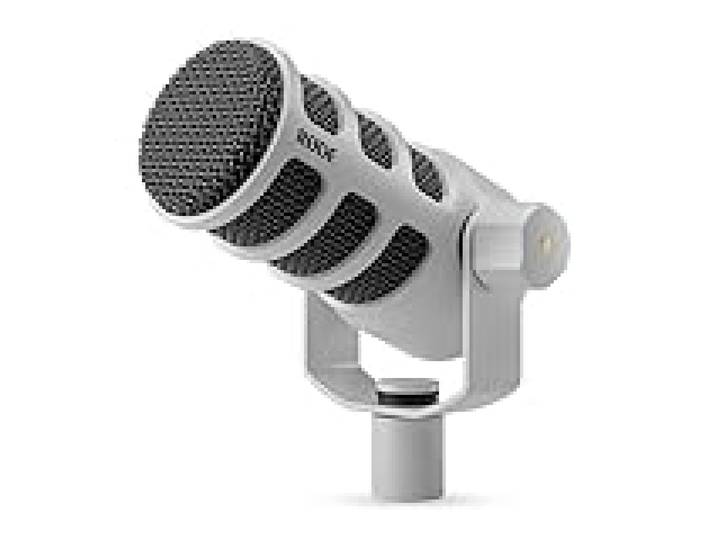 RØDE PodMic Microphone de Diffusion Dynamique USB avec connectivité XLR et USB pour Les podcasts, Le Streaming et la création de Contenu (Blanc)
