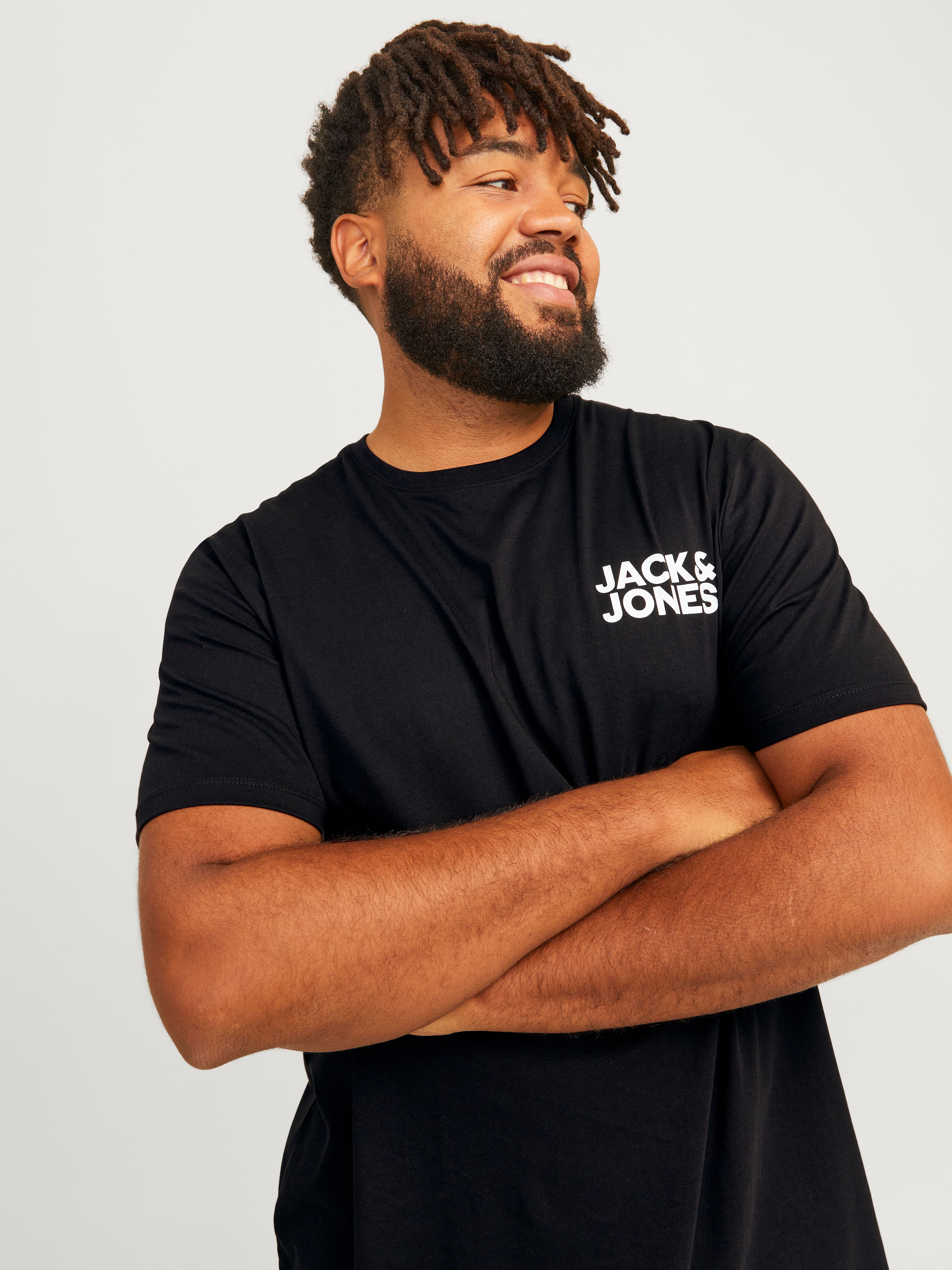 Jack & Jones PlusSize "JJECORP LOGO TEE SS O-NECK NOOS PLS" Baumwolle, regular fit