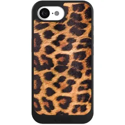 Nivocase Hülle für Apple iPhone 16e Handyhülle NIVOcore Case Schwarz Animalprint Fell Leopard (Apple iPhone 16e), Smartphone Hülle, Schwarz