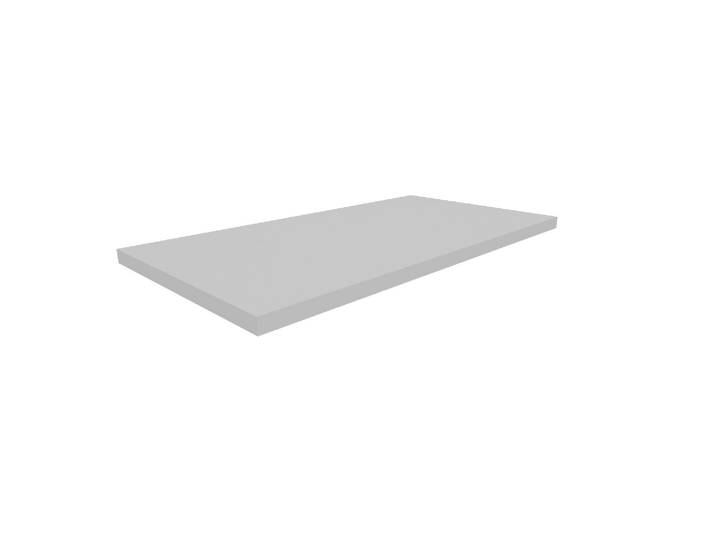 Top mélaminé pour caisson Tower métal - Gris