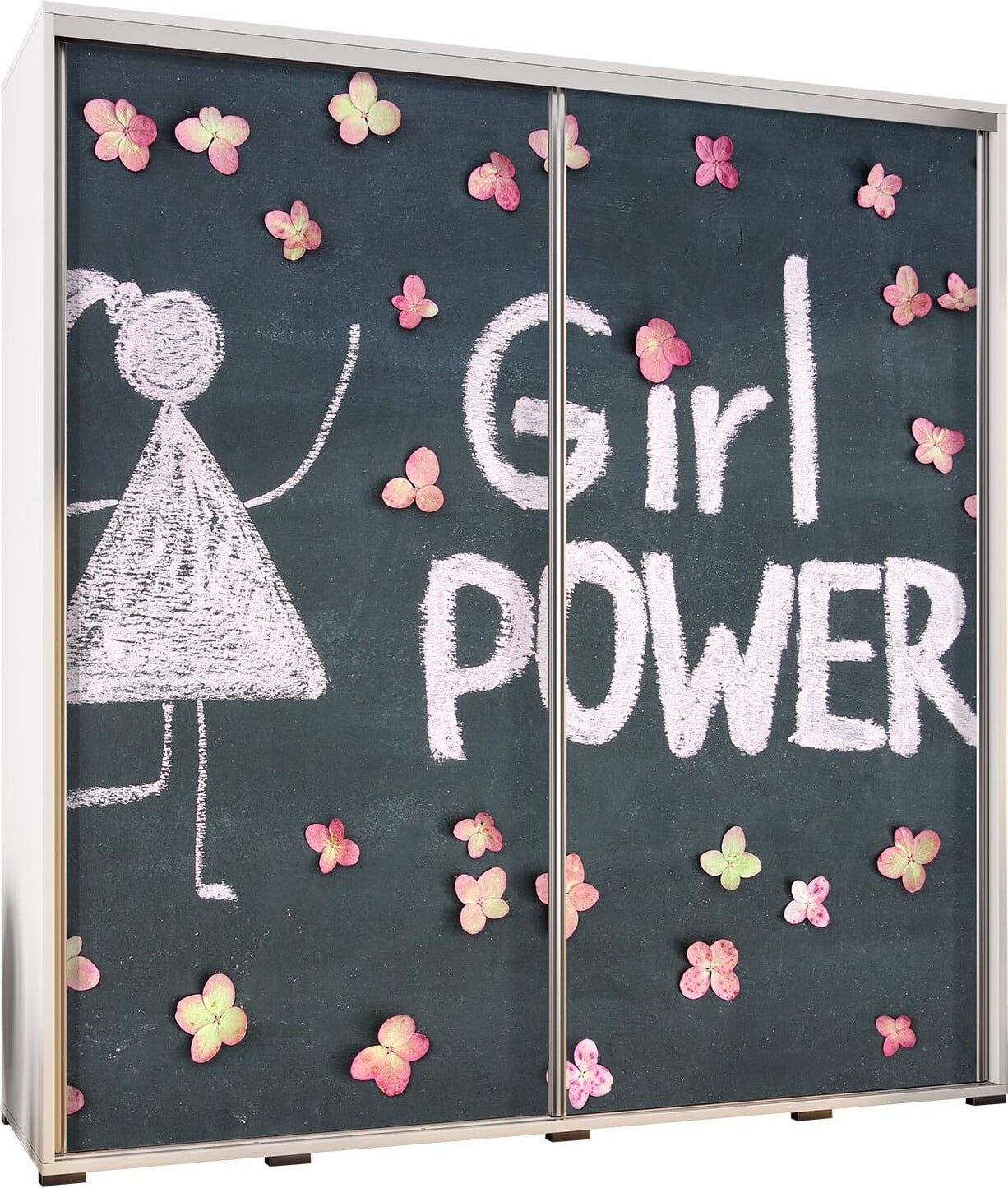Schuifdeurkledingkast PENELOPA 205 met grafische prints thema Girl Power