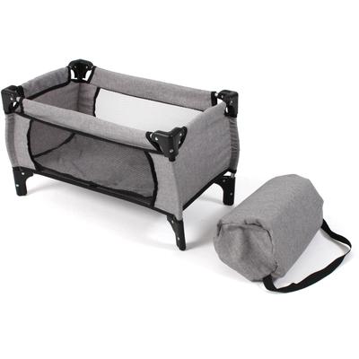 Puppenbett CHIC2000 "Deluxe", grau (melange grau), Puppenmöbel, KinderB:54cm H:33cm T:54cm, mit Tragetasche, B:54cm H:33cm T:54cm