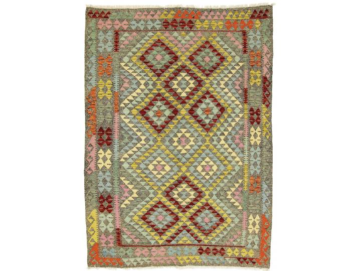 Kelim Afghan Teppich 171x240 Handgewebt Orientteppich Wolle