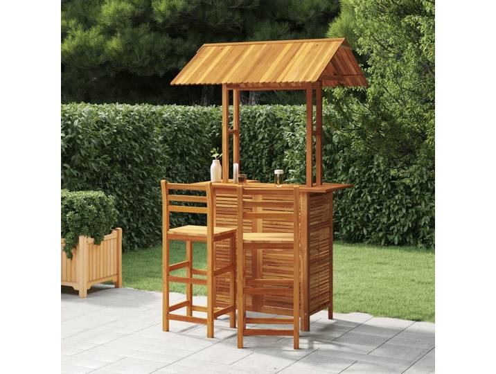 vidaXL 3-tlg. Gartenbar-Set Massivholz Akazie