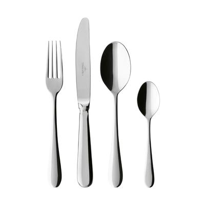 Besteck-Set VILLEROY & BOCH "Tafelbesteck Oscar 144er Set silber", silber, 144, Essbesteck-Sets, Spülmaschinenfest