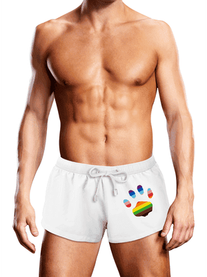 PROWLER Maillot de Bain Court Blanc Oversize Paw