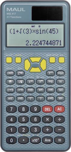 Maul MSC 417 Tischrechner Blau, Schwarz Display (Stellen): 10 solarbetrieben, batteriebetrieben (B x H x T) 8.5 x 2.1 x 16.1 cm