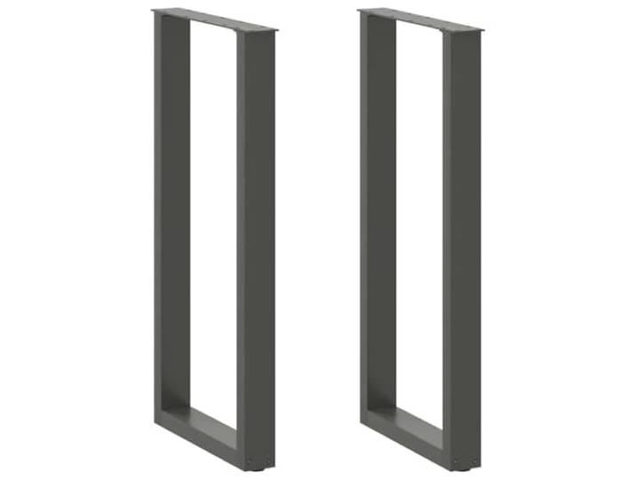 HGDFWRQW Bartischbeine U-Form 2er Set 50x101 cm Anthrazit Stahl Höhenverstellbare Kufen für Stehtische in Küche oder Bar, inklusive Schrauben zur Montage auf unebenen Böden.