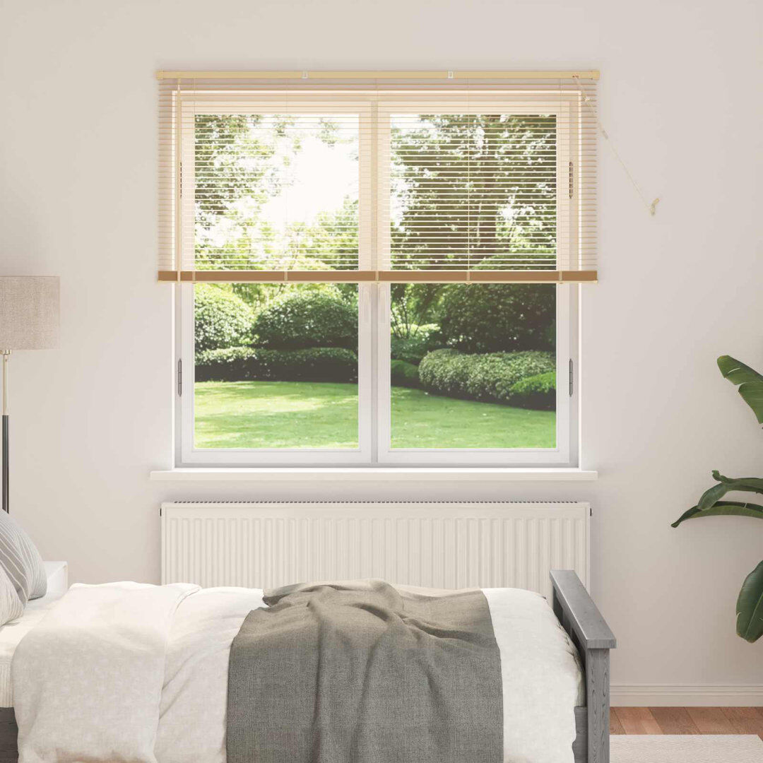 Metro Horizontal/Venetian blind Light Brown with Pattern 160cm W X 150cm L