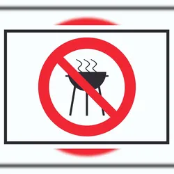 HB-Druck Grillen verboten Symbol Schild A3 (297x420mm)