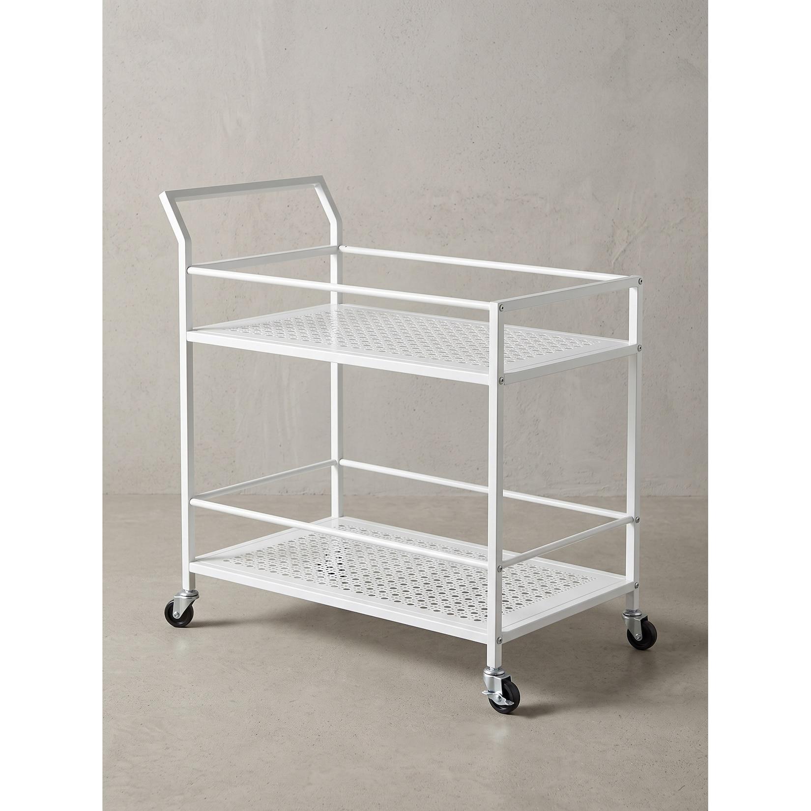 Servierwagen Eisen Weiß 79x45x83 cm - ALCUDIA Kadima Design