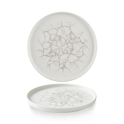 Churchill Studio Prints Kintsugi Agate Grey Teller Flach Mit Steilrand Stapelbar 21cm