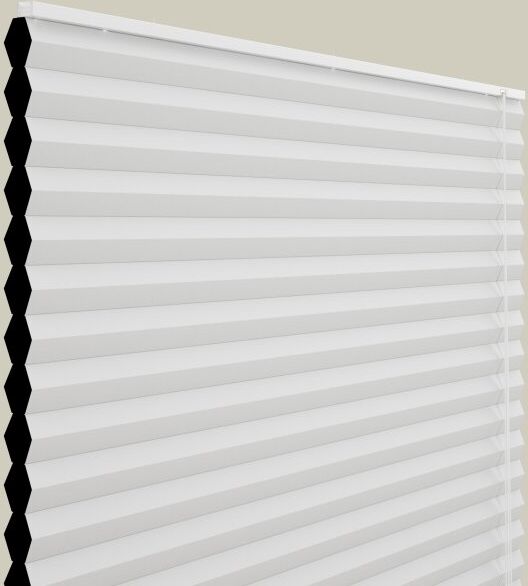 Debel Dubai Plisségardin, Mørkl, 80x130 Cm, Hvid