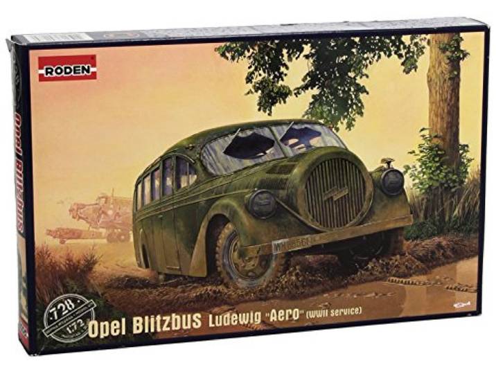 Roden 728 modelbouwset Opel Blitzbus Ludewig Aero WWII service