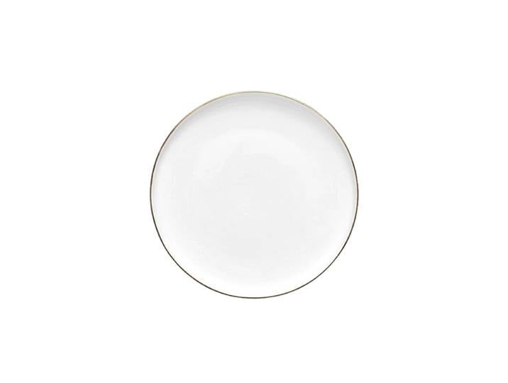 Design Salat- und Dessertteller „Clara“ mit Goldrand, 6er-Set Weiss Lene Bjerre
