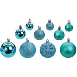 100er Weihnachtskugel Set Türkis