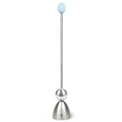 Eierklopfer Clack - Retro Edelstahl Blau Hellblau