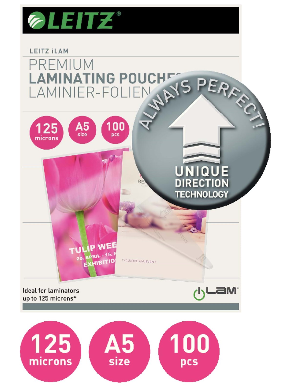 Leitz iLAM UDT Heißlaminierfolien A5, 125 mic