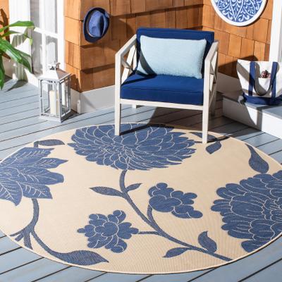 SAFAVIEH Courtyard Alison Floral Indoor/ Outdoor Waterproof Patio Backyard Rug