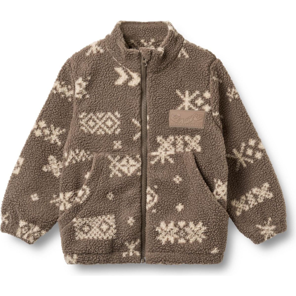 Wheat Fleece Jacket Helge dry wood jacquard (9679) 92 7221-903R GRS-9679-92/2y