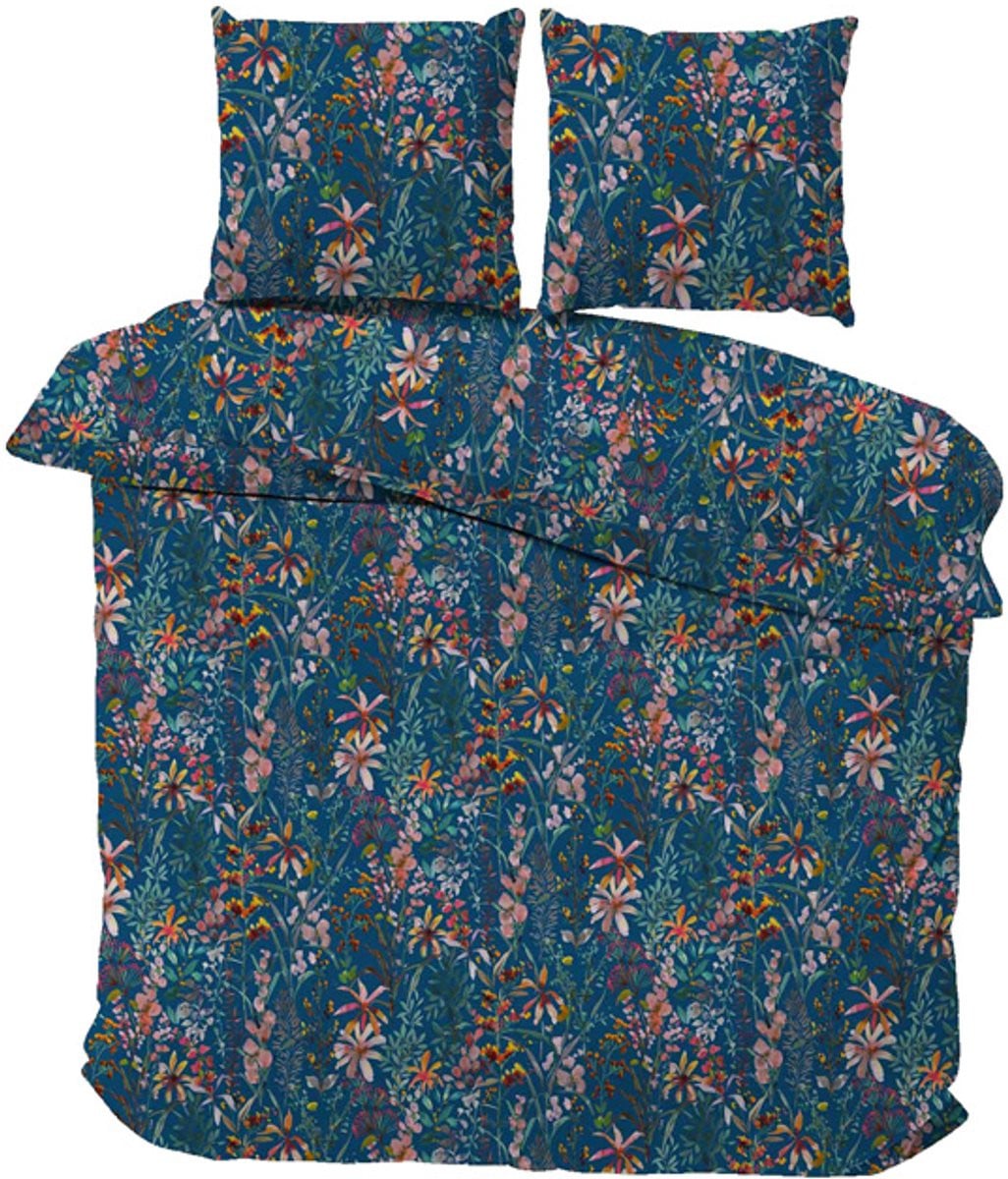 iSleep Dekbedovertrek Denise - Litsjumeaux - Blauw - 240 x 220 cm