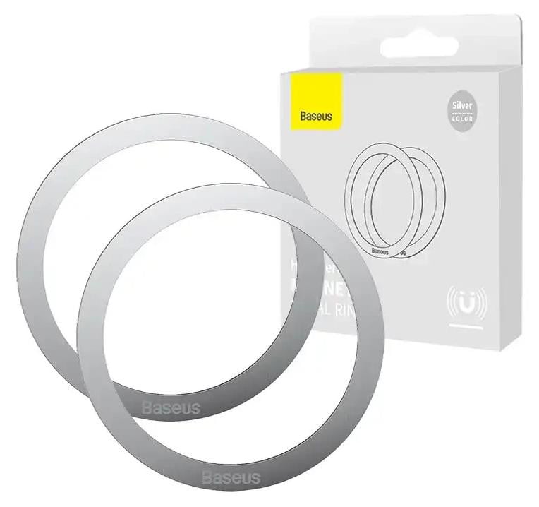 Baseus Halo Magnetische Ring voor Telefoons, MagSafe, Zilver
