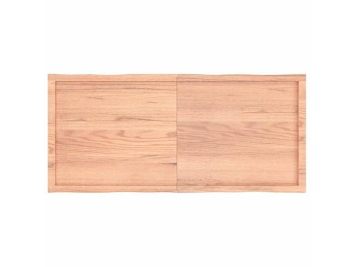 KTHLBRH Tischplatte Eiche 140 x 60 x (2-6) cm hellbraun massivholz, lebendkante, lackiert, basteln, tischersatz