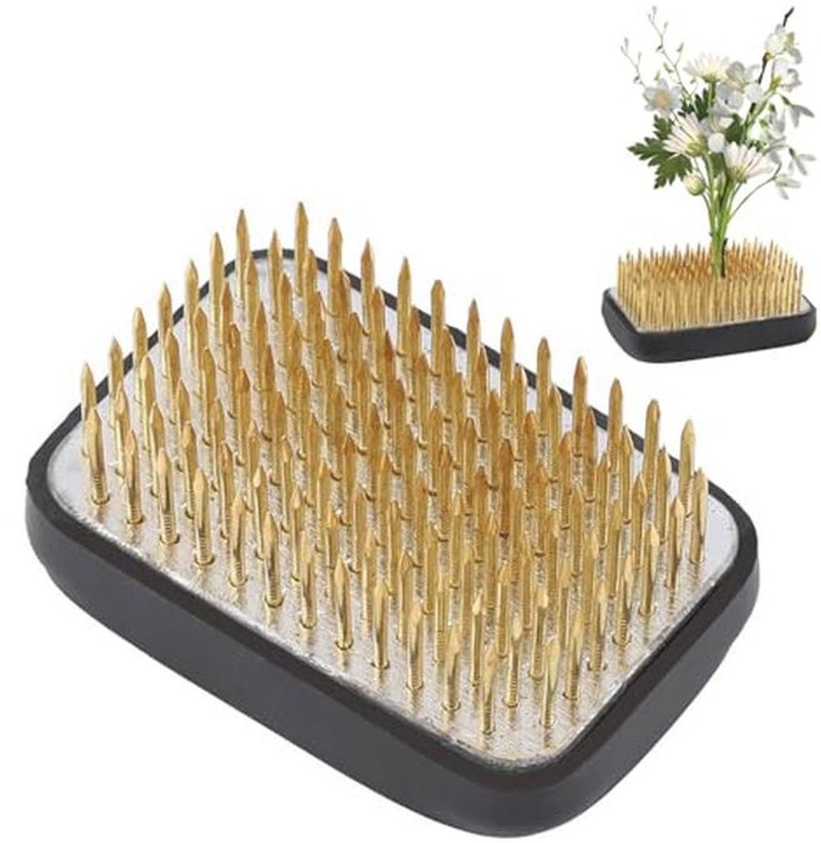 Antislip Kenzan Bloem Arrangement - Vierkant Bloem Decoratie met Rubber Pakking voor Ikebana