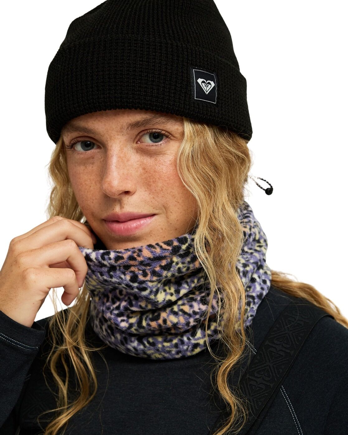 Multifunktionstuch ROXY "Sayna Collar", Damen, bunt (twilight lila wild n out), Obermaterial: 100% Polyester., Modetücher Multifunktionstuch