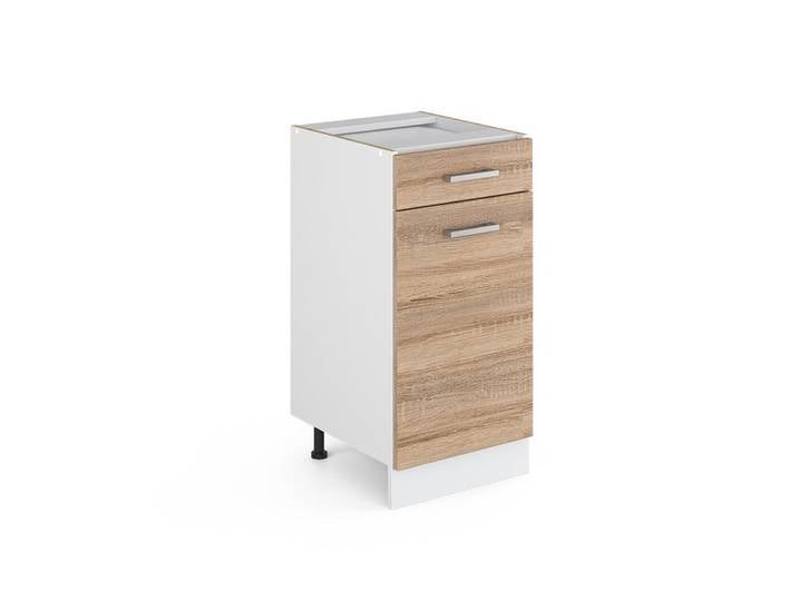Vicco Unterschrank R-Line, Sonoma/Weiß, 40 cm ohne Arbeitsplatte (1-St)