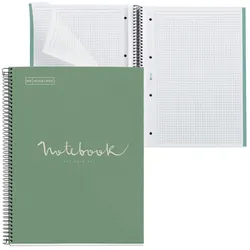 MIQUELRIUS Eco Emotions Collegeblock DIN A4 kariert mint