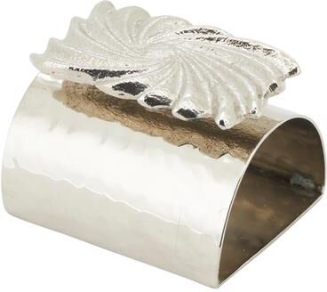Saro Lifestyle Spun Shine Hammered Napkin Ring (Set of 4)