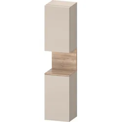 Duravit Collection One Hochschrank, Türanschlag links, 400x360x1760mm, Nische Eiche Mamoriert, QA1346L55830010, Farbe: Taupe Supermatt/mit Nischenbeleuchtung