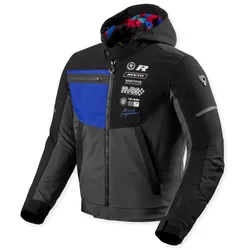 Revit Haste H2O, Textiljacke wasserdicht - Schwarz/Dunkelgrau/Blau - L