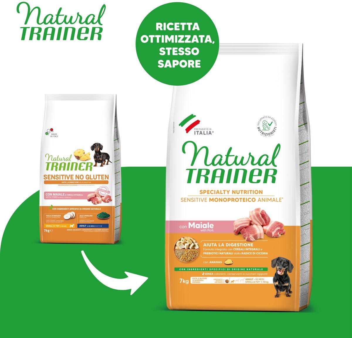 Natural Trainer Sensitive No Gluten Mini Maiale 7KG
