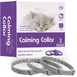 Inspired Finds 3 Pack Cat Calming Pheromone Collars For Stress Relief & Anxiety Support gray